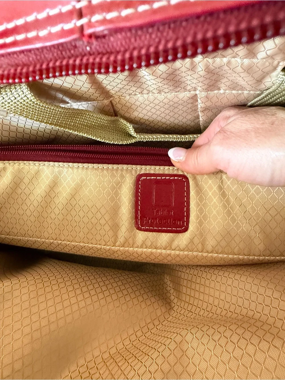 Mc Klein Roseville Red Leather detach able wheeled briefcase bag